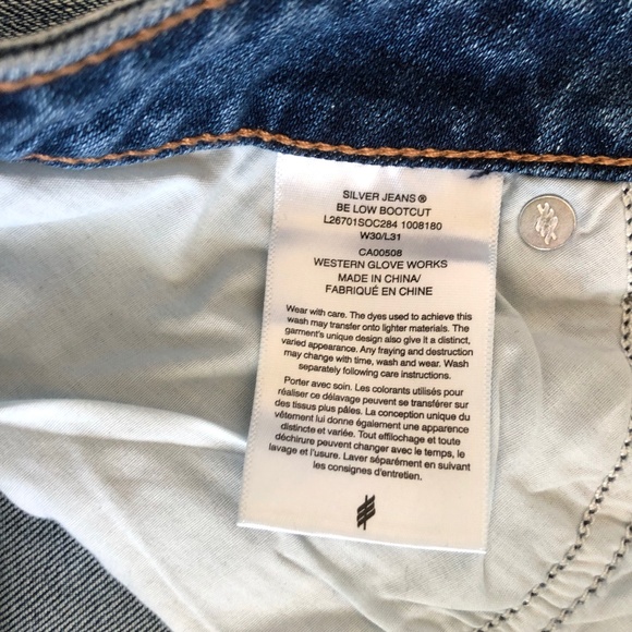 Silver Jeans Co. Be Low Bootcut, Size W30/L31, Excellent Condition - Picture 4 of 6